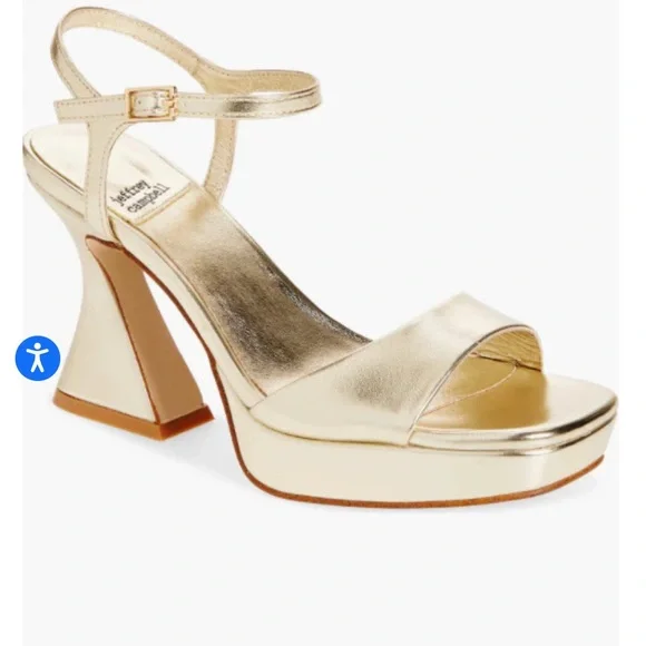 Gold Platform Sandals - Picture 1 of 5